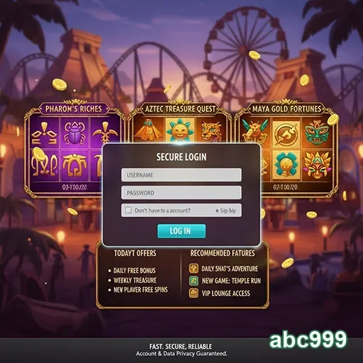 Ilustração de Acesse o Cassino Online abc999 com Login Rápido e Seguro