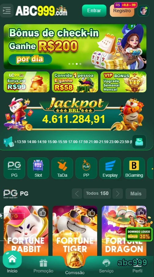 Promoção de Slots Mensal na abc999